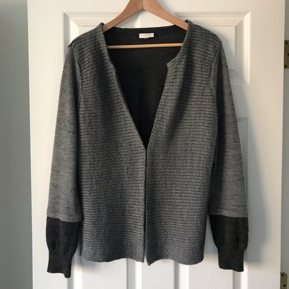 Chico’s open-front cardigan sweater gray L - Picture 1 of 6